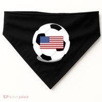 Usa Flag Soccer Fan Long Sleeve USA-Made Doggie Bandana thumb 0