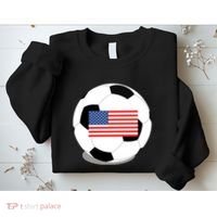 Usa Flag Soccer Fan Long Sleeve Sweatshirt thumb 2