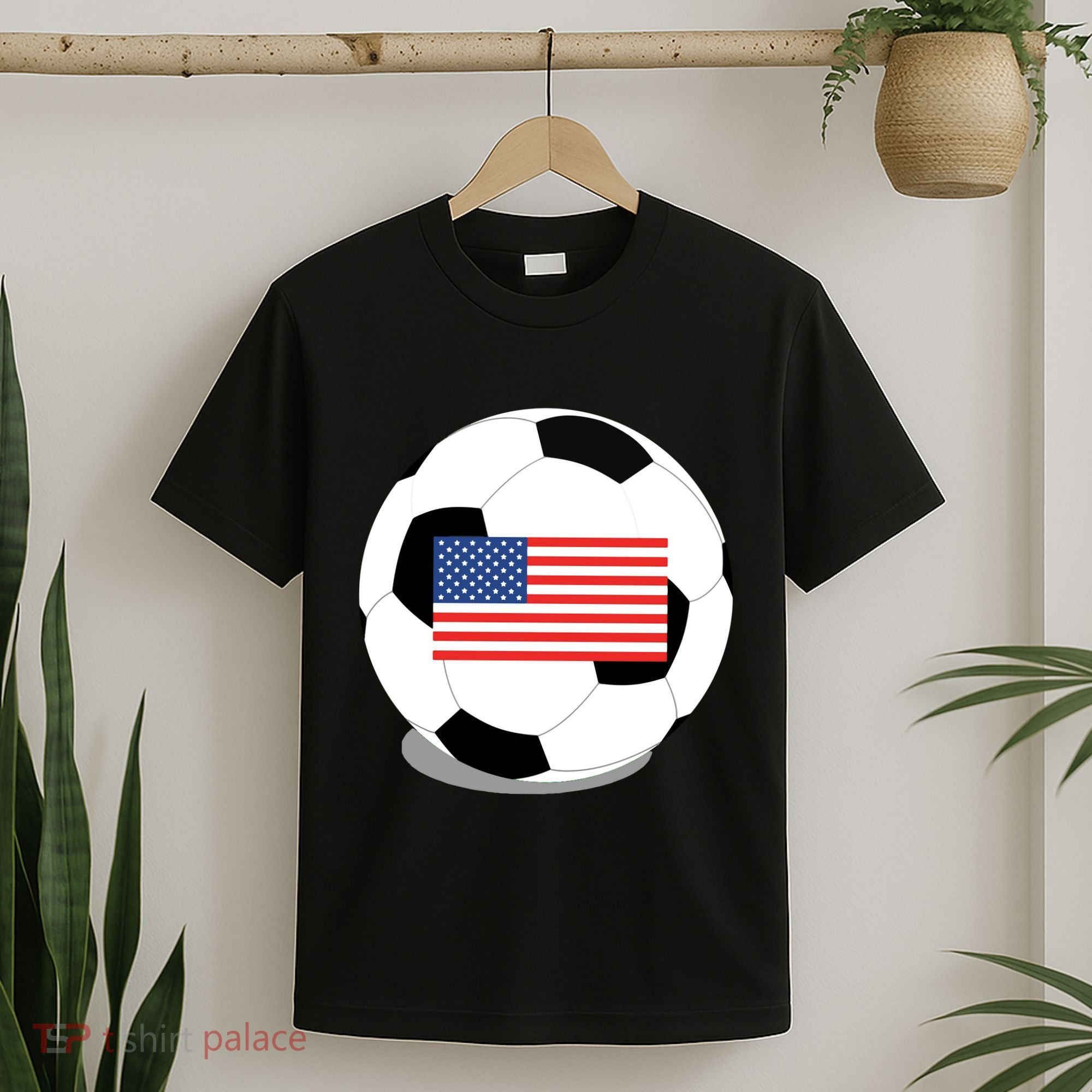 Usa Flag Soccer Fan Long Sleeve T-Shirt