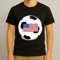 Usa Flag Soccer Fan Long Sleeve T-Shirt thumb 3