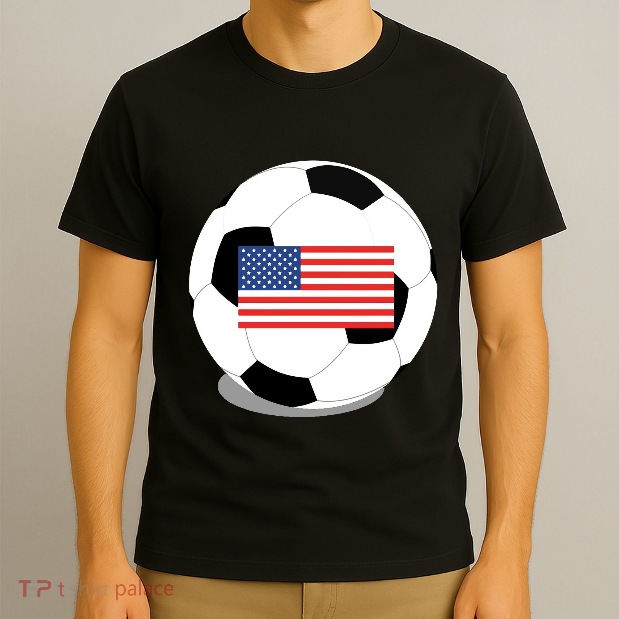 Usa Flag Soccer Fan Long Sleeve T-Shirt
