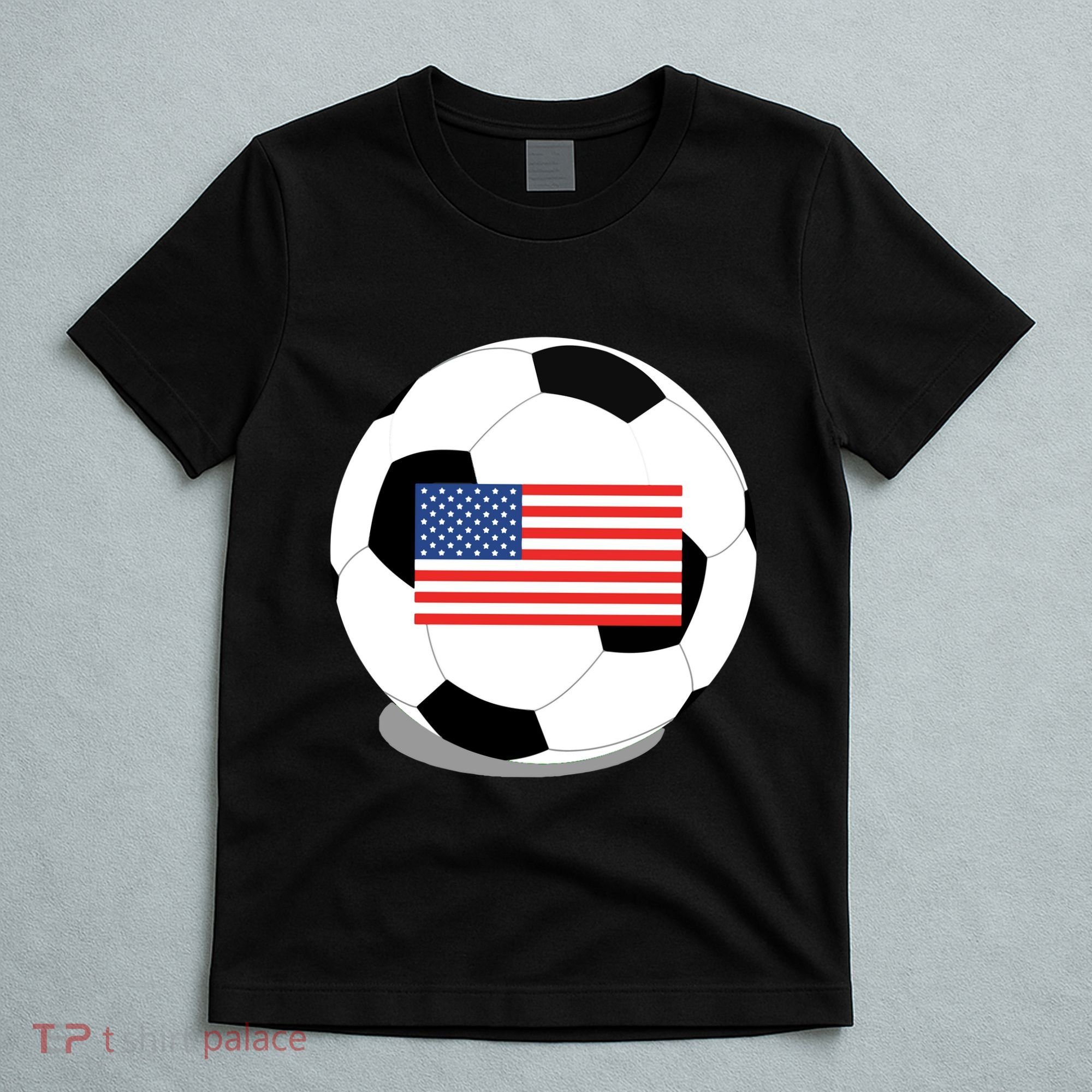 Usa Flag Soccer Fan Long Sleeve T-Shirt