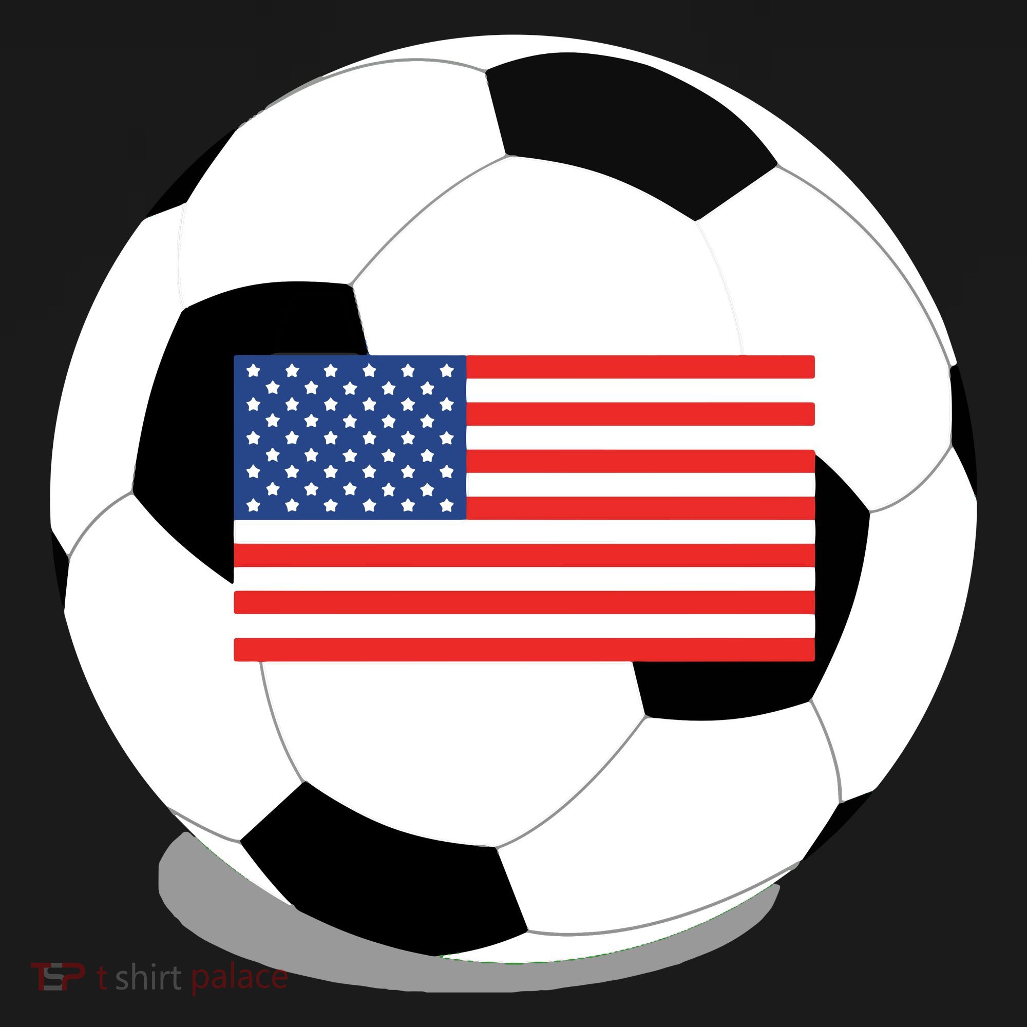 Usa Flag Soccer Fan Long Sleeve T-Shirt