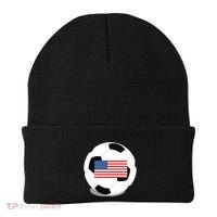 Usa Flag Soccer Fan Long Sleeve Beanie thumb 0