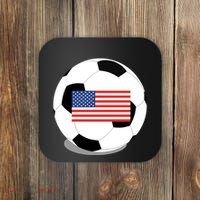 Usa Flag Soccer Fan Long Sleeve Coaster thumb 0