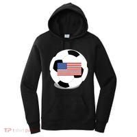 Usa Flag Soccer Fan Long Sleeve Women's Hoodie thumb 0