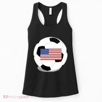 Usa Flag Soccer Fan Long Sleeve Women's Tank Top thumb 0