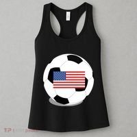 Usa Flag Soccer Fan Long Sleeve Women's Tank Top thumb 3