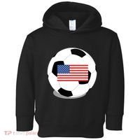 Usa Flag Soccer Fan Long Sleeve Toddler Hoodie thumb 0