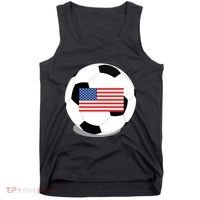 Usa Flag Soccer Fan Long Sleeve Tank Top thumb 0