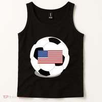 Usa Flag Soccer Fan Long Sleeve Tank Top thumb 2