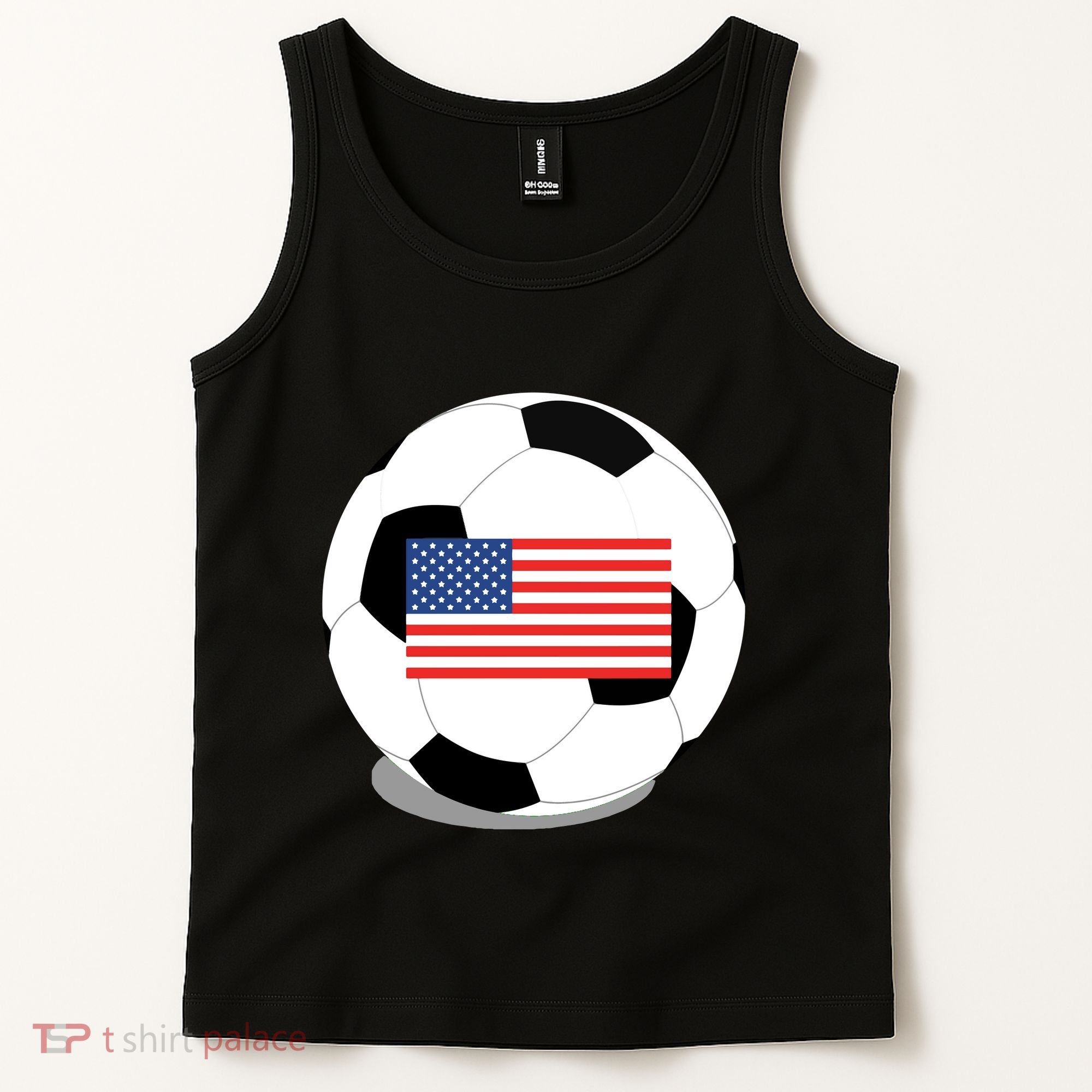 Usa Flag Soccer Fan Long Sleeve Tank Top
