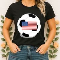 Usa Flag Soccer Fan Long Sleeve Women's T-Shirt thumb 2