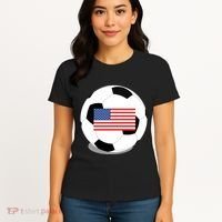 Usa Flag Soccer Fan Long Sleeve Women's T-Shirt thumb 4