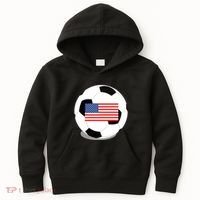 Usa Flag Soccer Fan Long Sleeve Kids Hoodie thumb 0