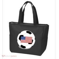 Usa Flag Soccer Fan Long Sleeve Tote Bag thumb 3