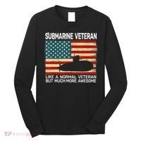 Usa Flag Submarine Veteran And Submarine Long Sleeve Shirt thumb 0