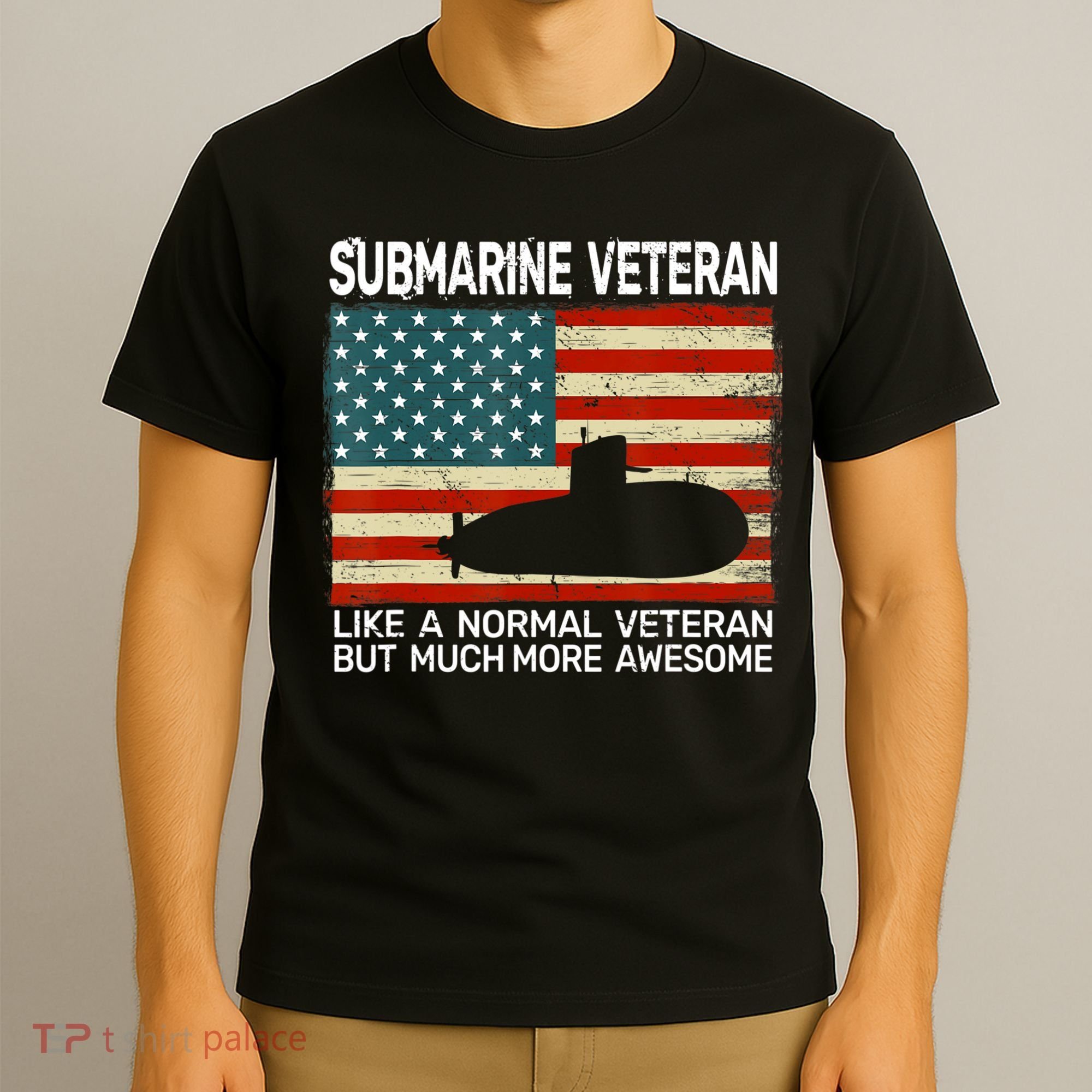 Usa Flag Submarine Veteran And Submarine T-Shirt