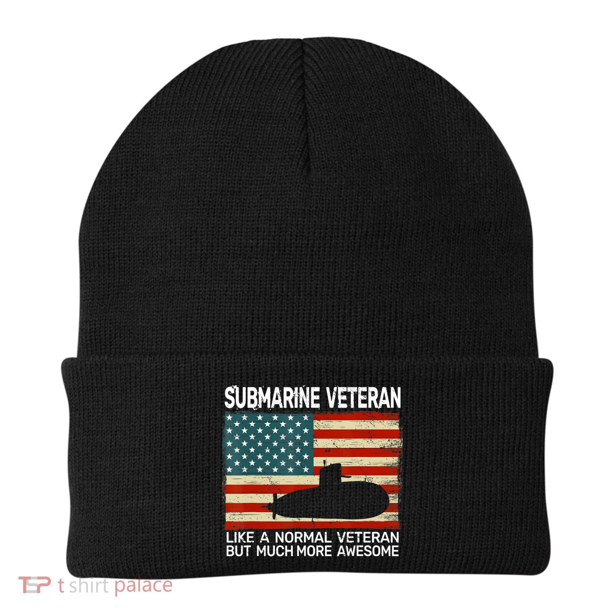 Usa Flag Submarine Veteran And Submarine Beanie