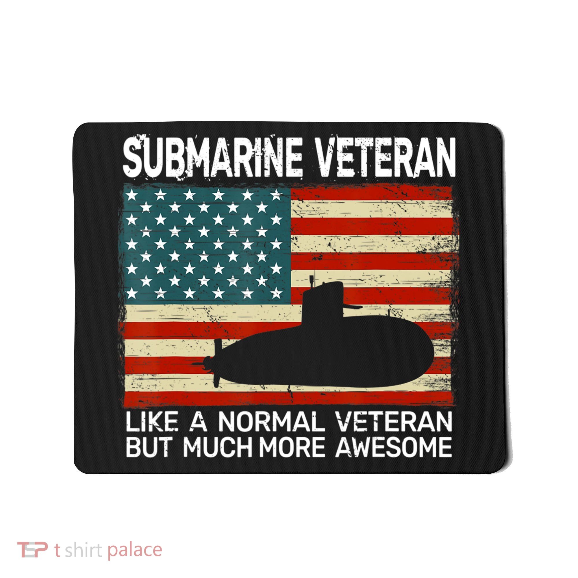 Usa Flag Submarine Veteran And Submarine Mousepad