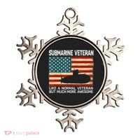 Usa Flag Submarine Veteran And Submarine Ornament thumb 0