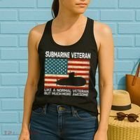 Usa Flag Submarine Veteran And Submarine Women's Tank Top thumb 2