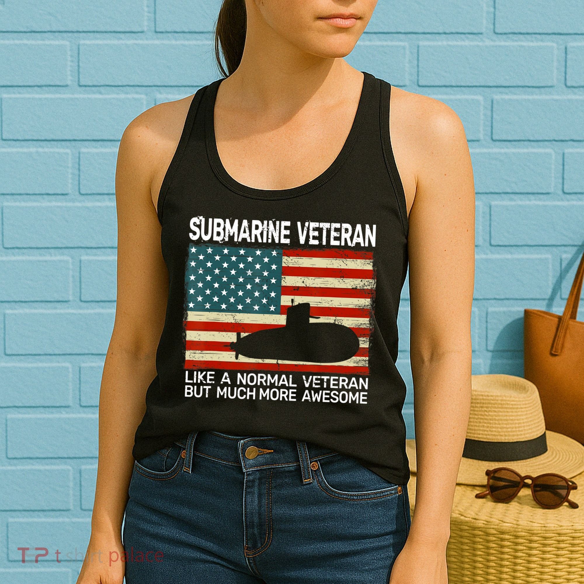 Usa Flag Submarine Veteran And Submarine Women's Tank Top