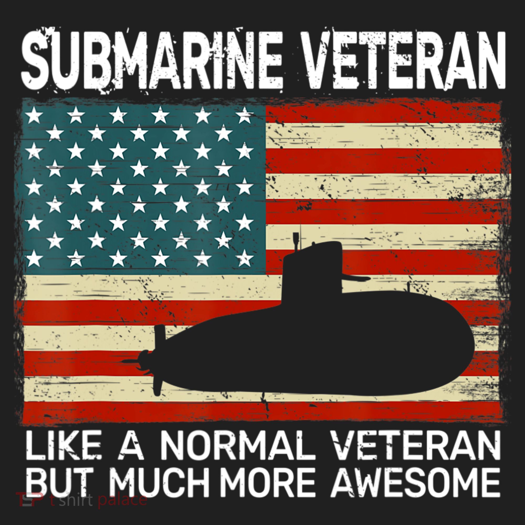 Usa Flag Submarine Veteran And Submarine Hat