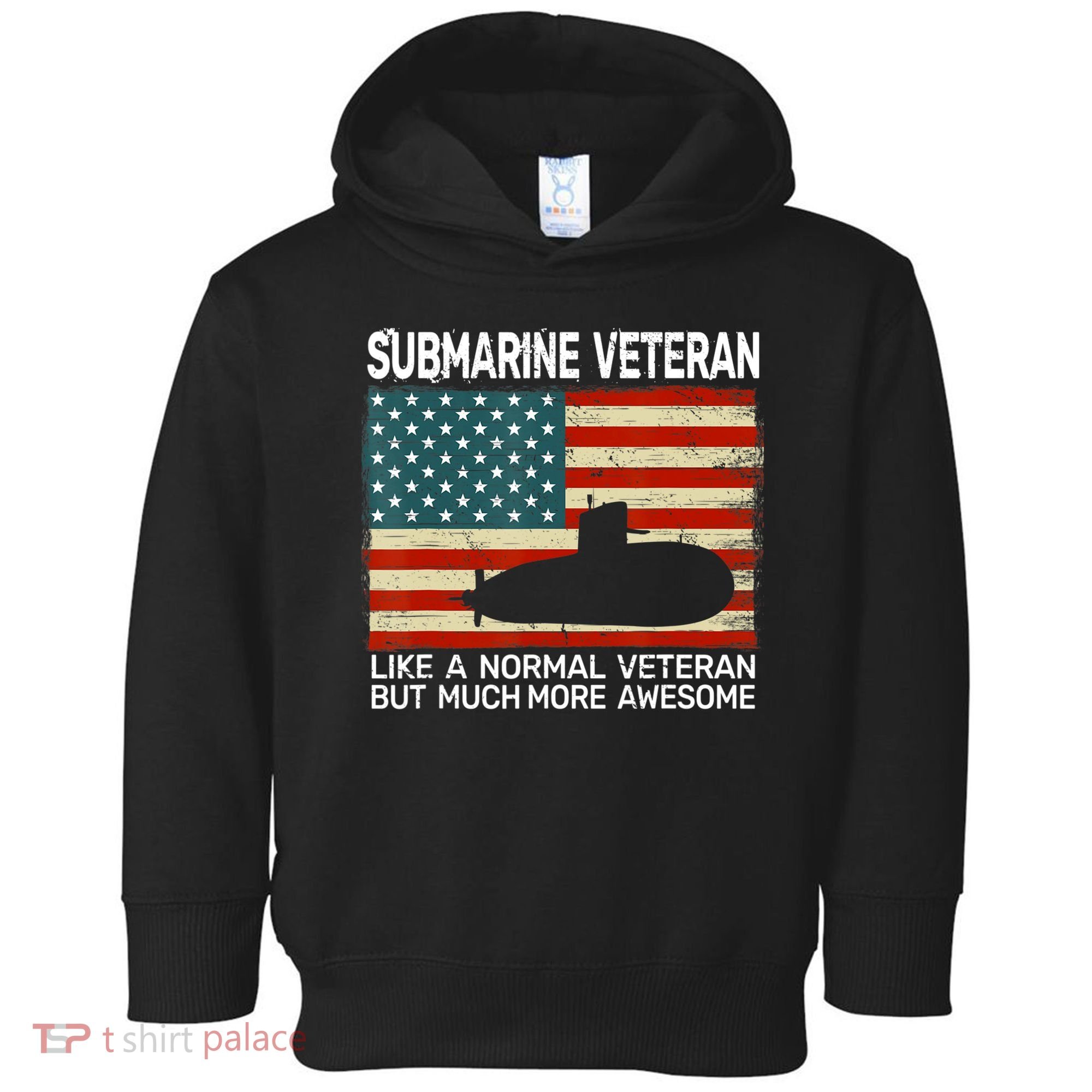Usa Flag Submarine Veteran And Submarine Toddler Hoodie
