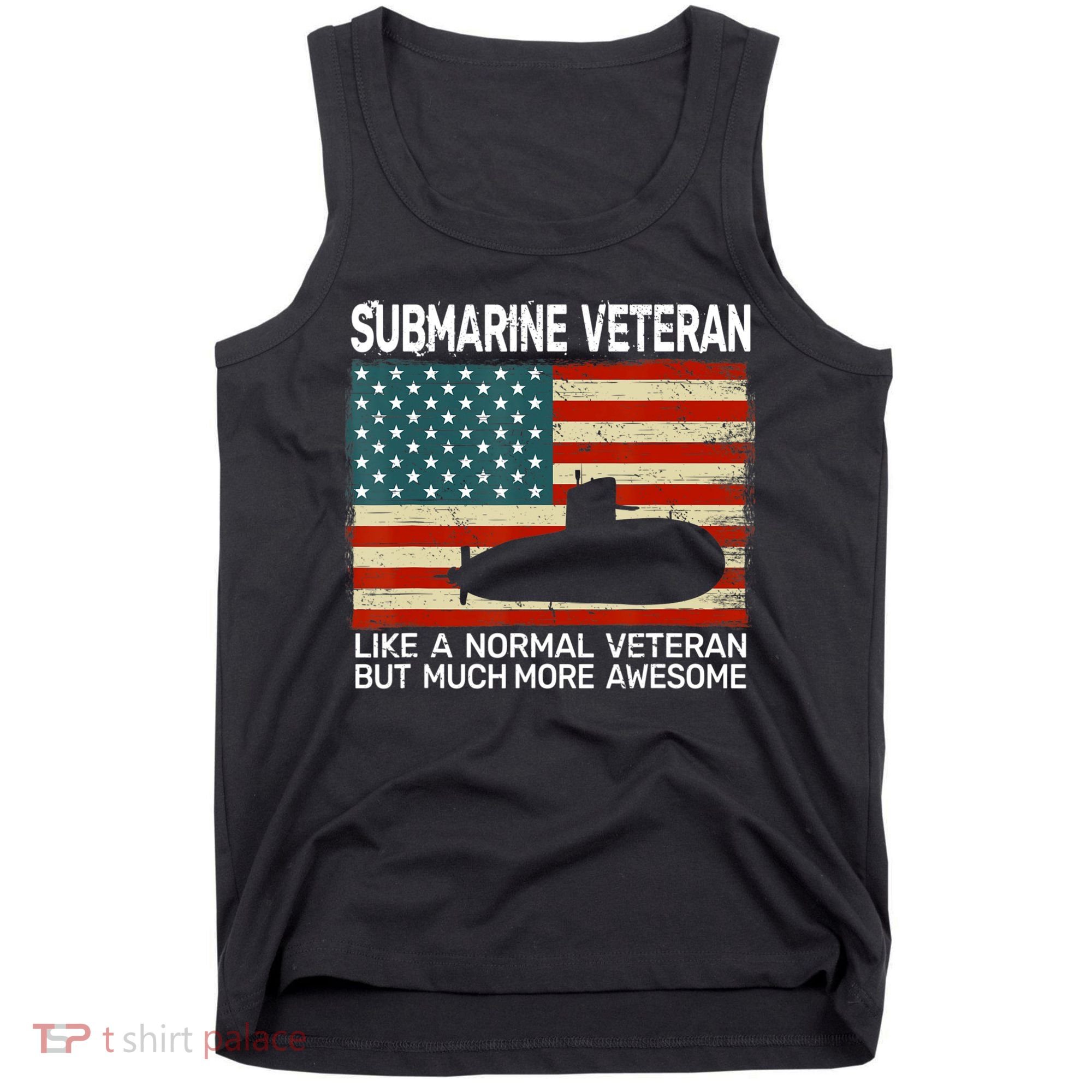 Usa Flag Submarine Veteran And Submarine Tank Top
