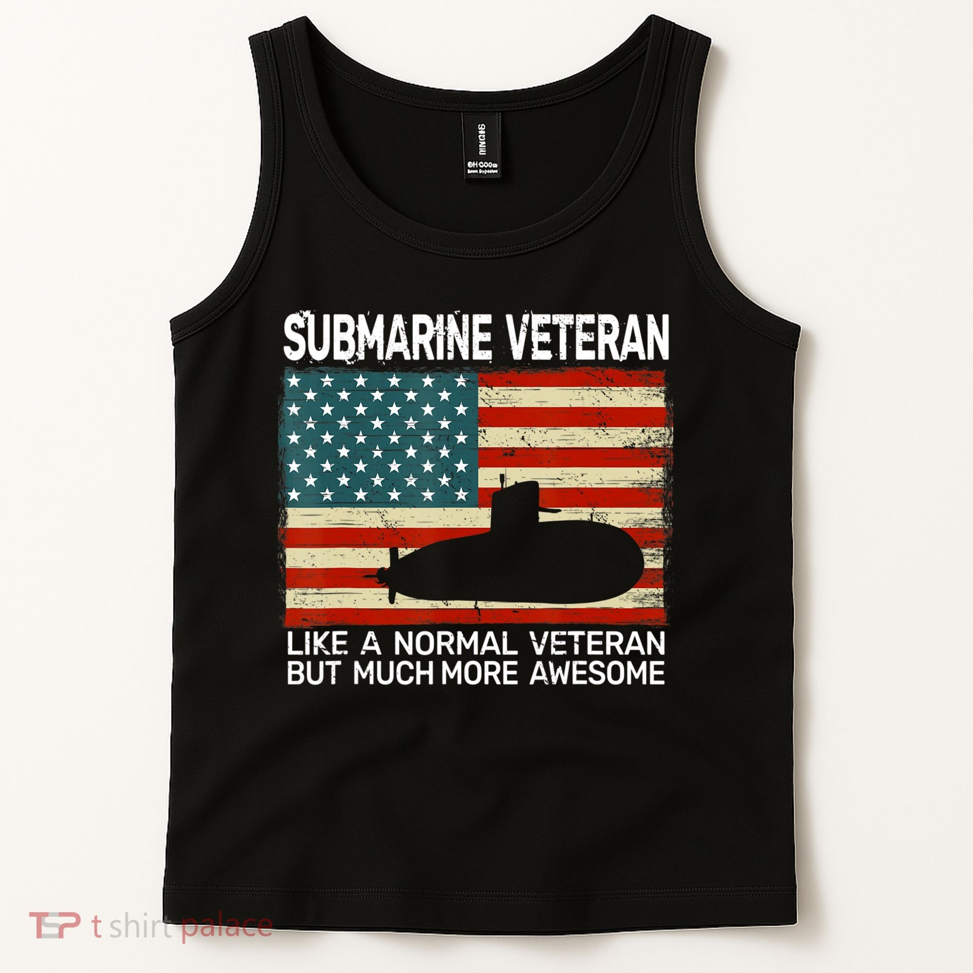 Usa Flag Submarine Veteran And Submarine Tank Top