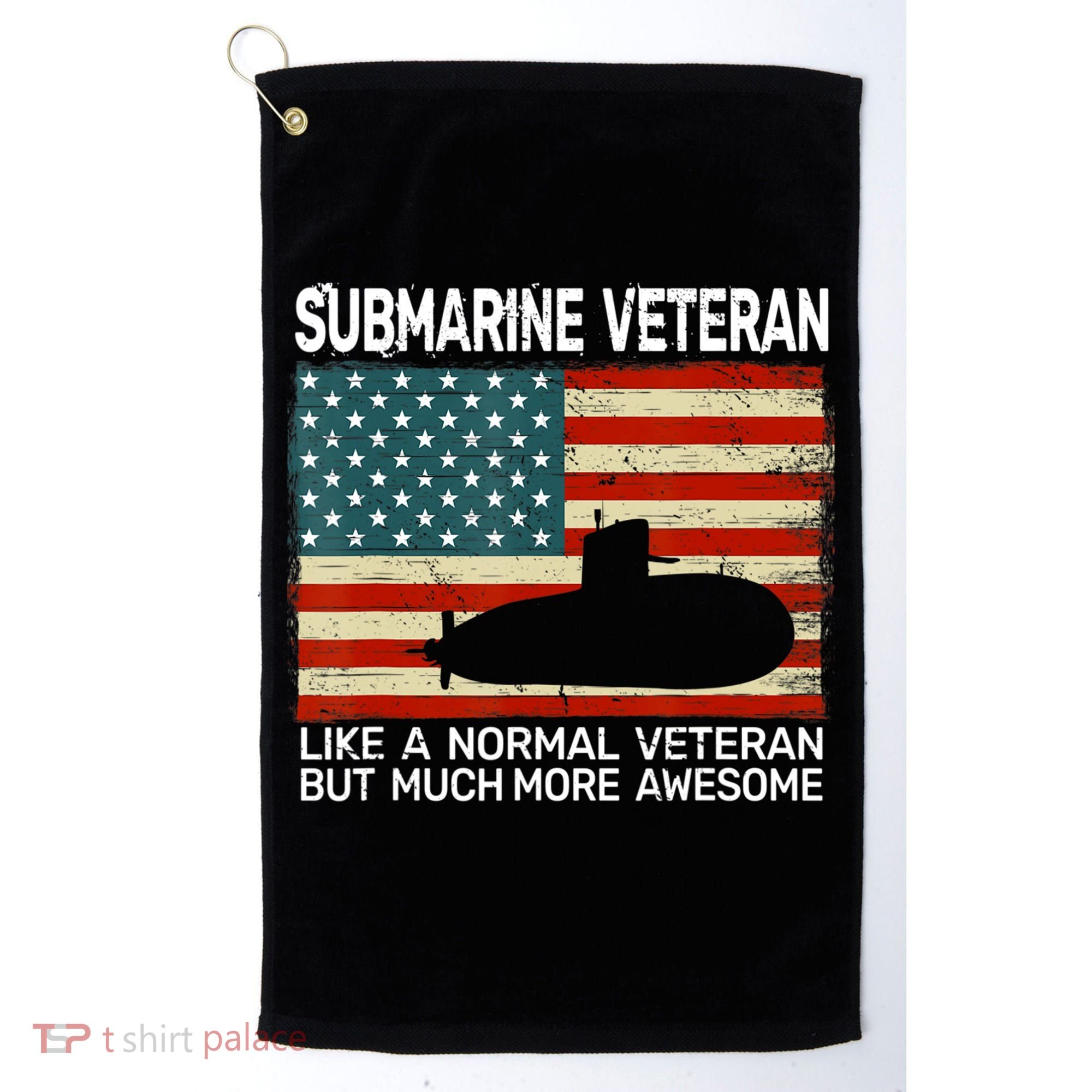 Usa Flag Submarine Veteran And Submarine Golf Towel
