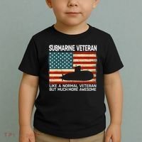 Usa Flag Submarine Veteran And Submarine Toddler T-Shirt thumb 2