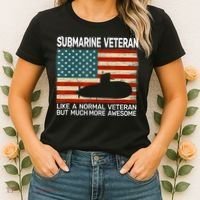 Usa Flag Submarine Veteran And Submarine Women's T-Shirt thumb 2