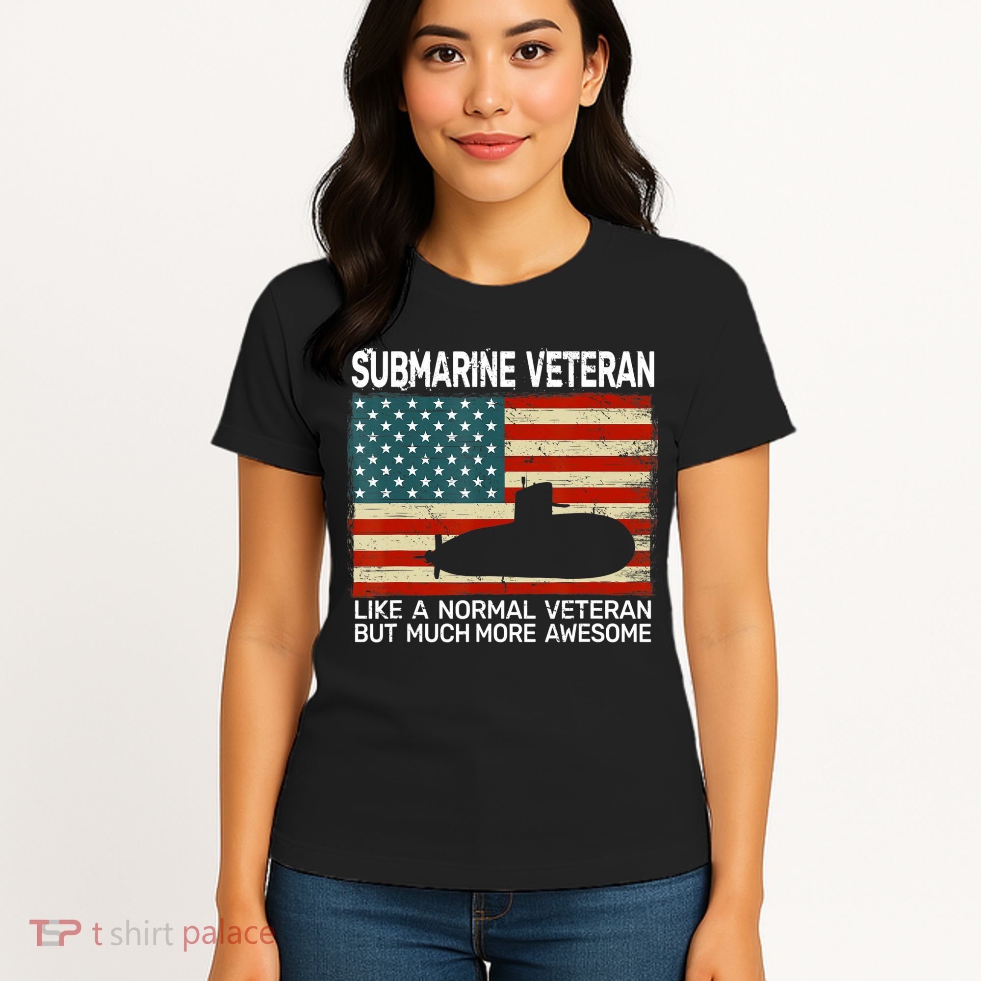 Usa Flag Submarine Veteran And Submarine Women's T-Shirt