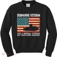 Usa Flag Submarine Veteran And Submarine Kids Sweatshirt thumb 0