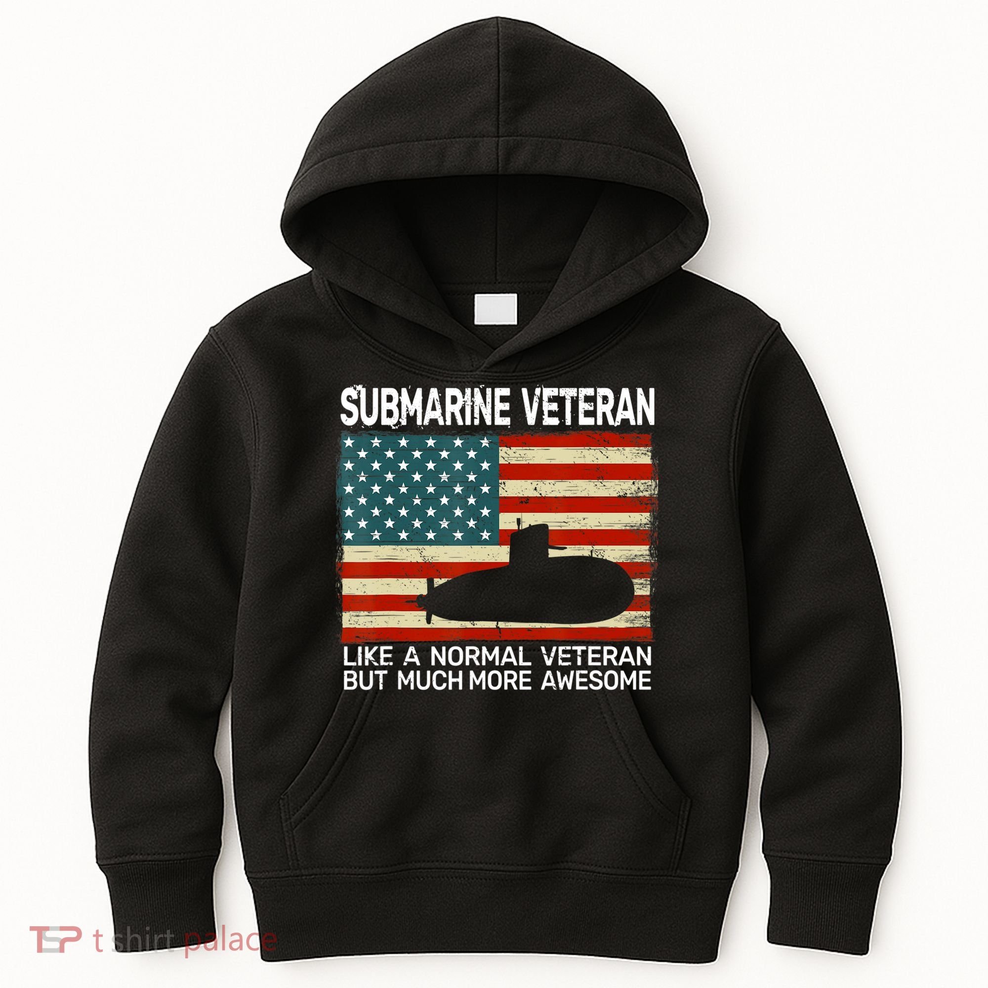 Usa Flag Submarine Veteran And Submarine Kids Hoodie