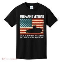 Usa Flag Submarine Veteran And Submarine Kids T-Shirt thumb 0