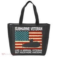 Usa Flag Submarine Veteran And Submarine Tote Bag thumb 0