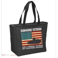 Usa Flag Submarine Veteran And Submarine Tote Bag thumb 2