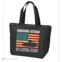 Usa Flag Submarine Veteran And Submarine Tote Bag thumb 3