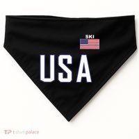 Usa Flag Skiing Team Cool Ski Equipment For Skier USA-Made Doggie Bandana thumb 0