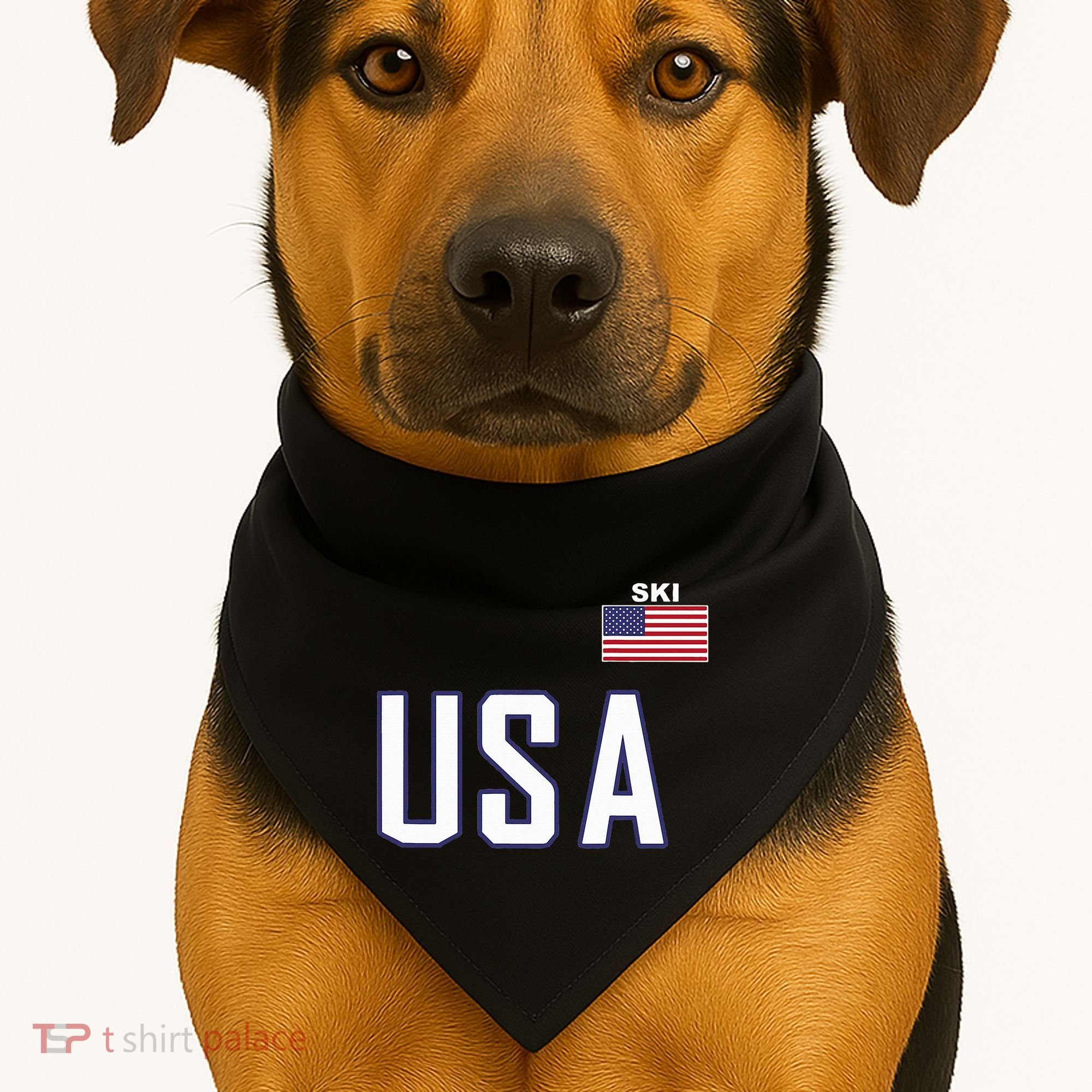 Usa Flag Skiing Team Cool Ski Equipment For Skier USA-Made Doggie Bandana
