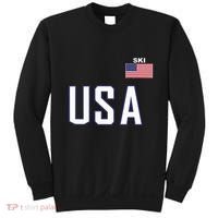 Usa Flag Skiing Team Cool Ski Equipment For Skier Sweatshirt thumb 0