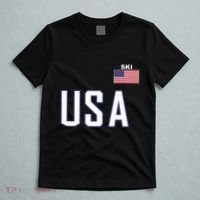 Usa Flag Skiing Team Cool Ski Equipment For Skier T-Shirt thumb 5