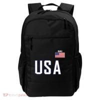 Usa Flag Skiing Team Cool Ski Equipment For Skier Backpack thumb 0