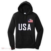 Usa Flag Skiing Team Cool Ski Equipment For Skier Women's Hoodie thumb 0
