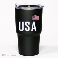 Usa Flag Skiing Team Cool Ski Equipment For Skier Tumbler thumb 0