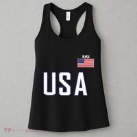 Usa Flag Skiing Team Cool Ski Equipment For Skier Women's Tank Top thumb 3
