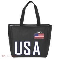 Usa Flag Skiing Team Cool Ski Equipment For Skier Tote Bag thumb 0